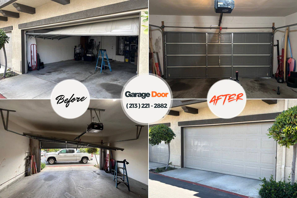 Before and after: garage door repair near me Lincolnshire